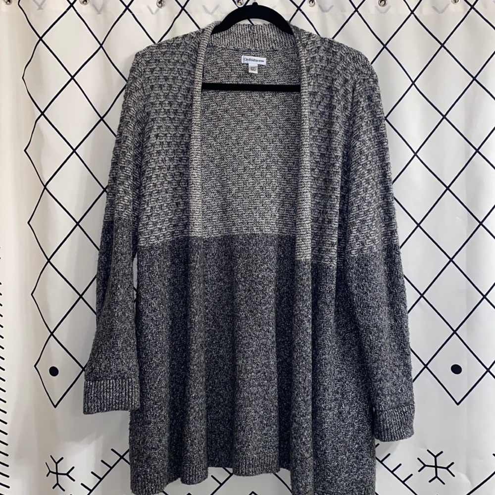 Grey block cardigan